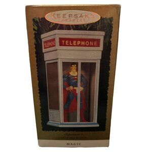 Hallmark Ornament Superman Telephone Booth 1995 Light & Motion DC Comics